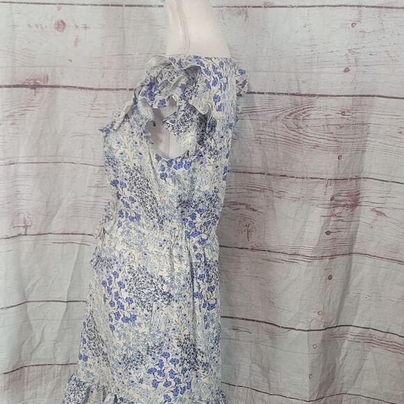 Rebecca Taylor Ava Floral Silk V Neck Dress Size 4 - Picture 5 of 9